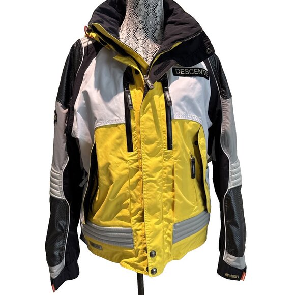Descente Titan Thermo Ski Pro Jacket Ion Bodies Yellow black white Mens Small - Picture 4 of 16